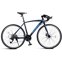 NENGGE Adulto Bicicleta de Carretera- Hombre Freno de Disco Mecánico Bicicleta- Marco De Acero De Alto Carbono…
